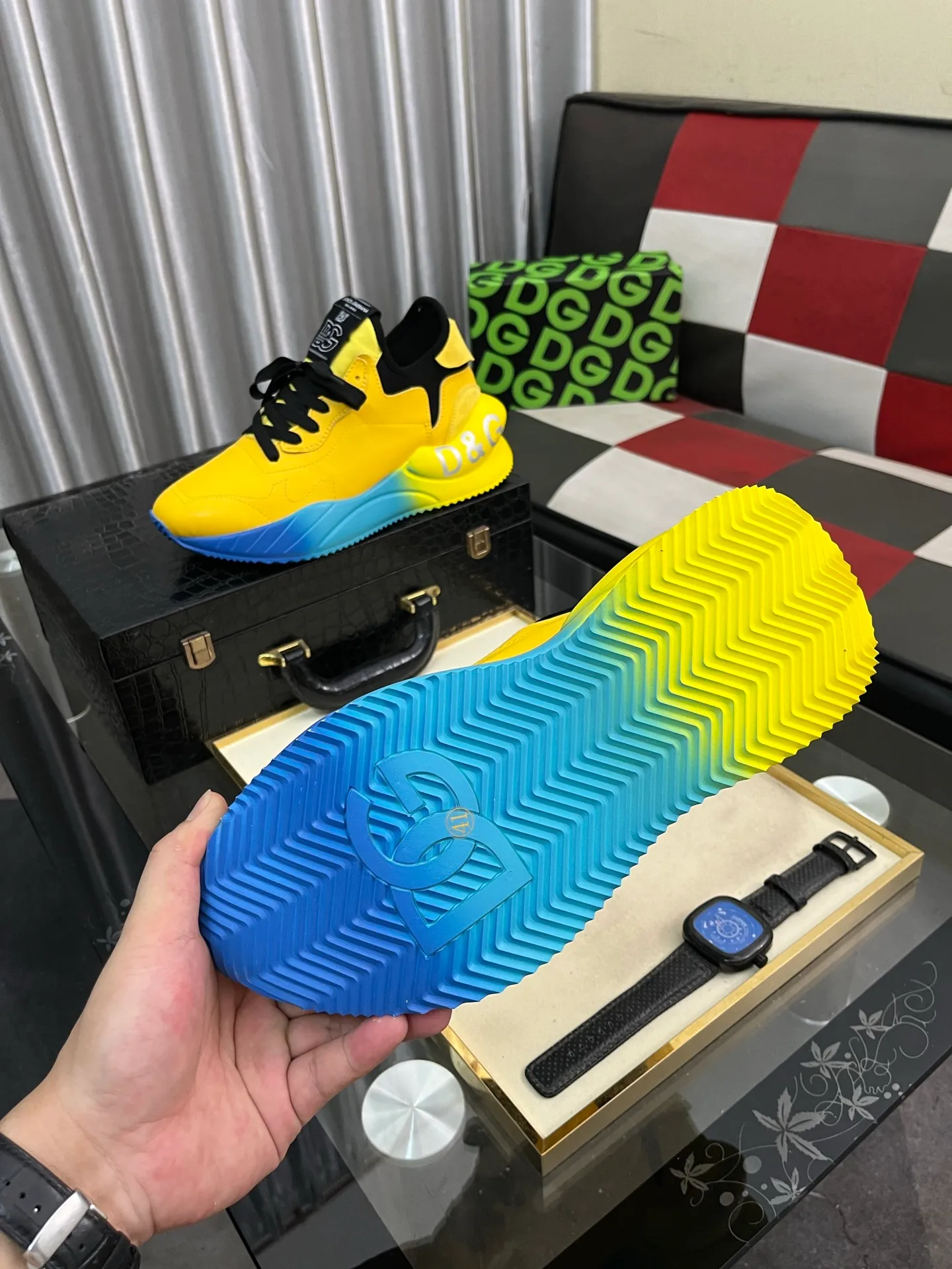 Men's shoes 💰540⌚️⌚️【DG～】Couple casual shoes 2025z cabinet simultaneous sale 🔶Size: 35-46#️⃣The upper is made of multi-material splicing ➕Mesh lining, comfortable and breathable, sole: original comfortable and wear-resistant outsole, ⚠️The real thing📱Photographed🎬The real thing is better📢📢📢